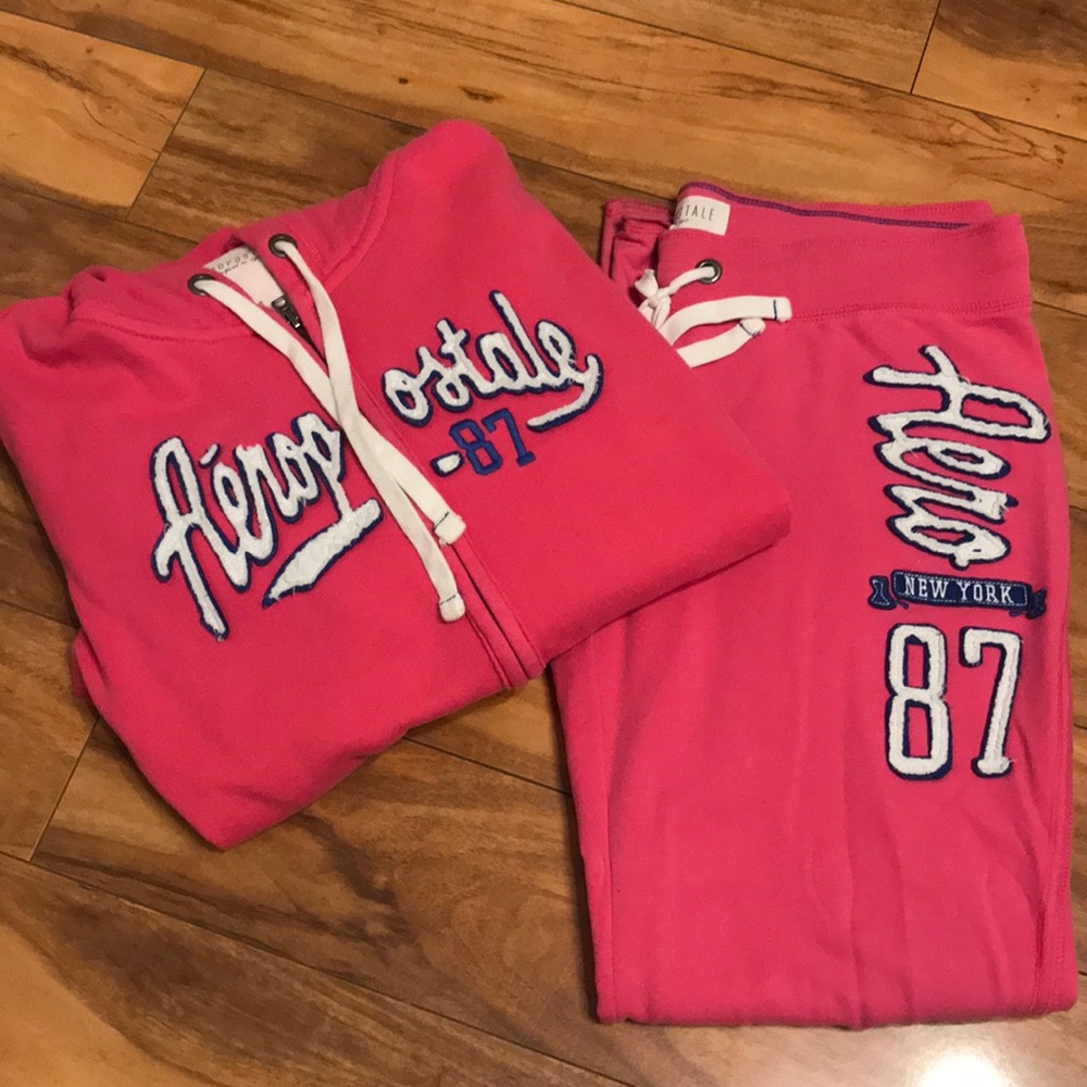 Aeropostale 2 piece jacket/pant set sz L